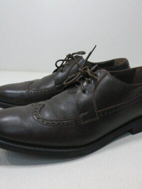 a testoni Basic Wintip Brogue Leather Dress Oxfords Shoes Men's Footwear 9.5